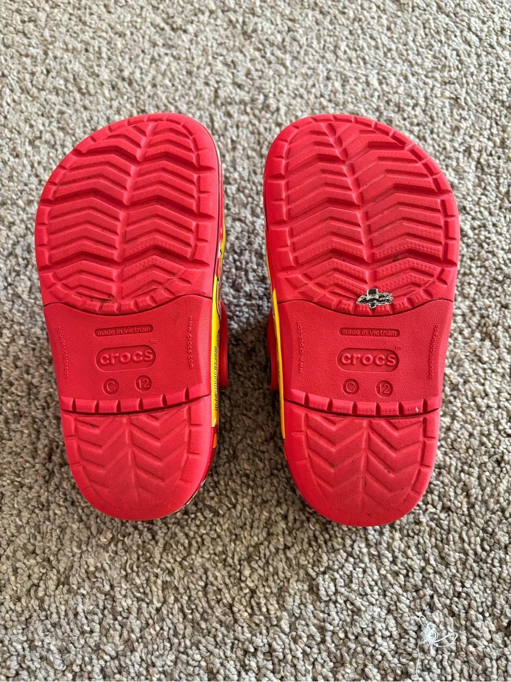 CROCS Kids Red Cartoon Face Clog Sandals